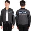 imageUltra Game NFL Boys Classic Baseball Varsity JacketCharcoal