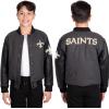 imageUltra Game NFL Boys Classic Baseball Varsity JacketCharcoal