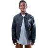 imageUltra Game NFL Boys Classic Baseball Varsity JacketCharcoal