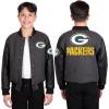 imageUltra Game NFL Boys Classic Baseball Varsity JacketCharcoal