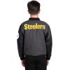 imageUltra Game NFL Boys Classic Baseball Varsity JacketCharcoal