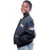 imageUltra Game NFL Boys Classic Baseball Varsity JacketCharcoal