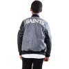 imageUltra Game NFL Boys Classic Baseball Varsity JacketHeather Charcoal