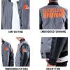 imageUltra Game NFL Boys Classic Baseball Varsity JacketHeather Charcoal