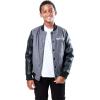 imageUltra Game NFL Boys Classic Baseball Varsity JacketHeather Charcoal
