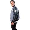 imageUltra Game NFL Boys Classic Baseball Varsity JacketHeather Charcoal