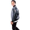 imageUltra Game NFL Boys Classic Baseball Varsity JacketHeather Charcoal
