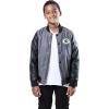 imageUltra Game NFL Boys Classic Baseball Varsity JacketHeather Charcoal