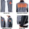 imageUltra Game NFL Boys Classic Baseball Varsity JacketHeather Charcoal
