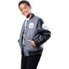 imageUltra Game NFL Boys Classic Baseball Varsity JacketHeather Charcoal