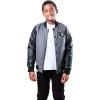 imageUltra Game NFL Boys Classic Baseball Varsity JacketHeather Charcoal