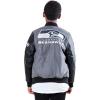 imageUltra Game NFL Boys Classic Baseball Varsity JacketHeather Charcoal