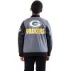imageUltra Game NFL Boys Classic Baseball Varsity JacketHeather Charcoal