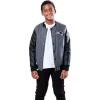 imageUltra Game NFL Boys Classic Baseball Varsity JacketHeather Charcoal
