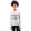 imageUltra Game NFL Boys NFL Official Lightweight Super Soft Long Sleeve TShirtHeather Gray