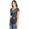 imageUltra Game Womens NFL Official Super Soft Modal Vintage VNeck TShirtHeather Charcoal