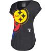 imageUltra Game Womens NFL Official Super Soft Modal Vintage VNeck TShirtHeather Charcoal