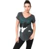 imageUltra Game Womens NFL Official Super Soft Modal Vintage VNeck TShirtHeather Charcoal