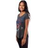 imageUltra Game Womens NFL Official Super Soft Modal Vintage VNeck TShirtHeather Charcoal