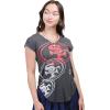 imageUltra Game Womens NFL Official Super Soft Modal Vintage VNeck TShirtHeather Charcoal