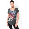 imageUltra Game Womens NFL Official Super Soft Modal Vintage VNeck TShirtHeather Charcoal