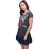 imageUltra Game Womens NFL Official Super Soft Modal Vintage VNeck TShirtHeather Charcoal