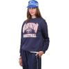 imageUltra Game Womens WNBA Official Super Soft Oversized Crew SweatshirtTeam Color