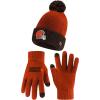 imageUltra Game Unisex Kids Super Soft Two Tone Winter Beanie Knit Hat with Extra Warm Touch Screen GlovesTeam Color