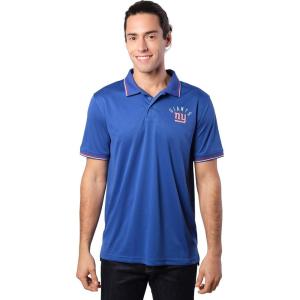 imageUltra Game Mens NFL Official Super Soft Quick Dry Jersey Polo ShirtBlue