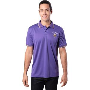 imageUltra Game Mens NFL Official Super Soft Quick Dry Jersey Polo ShirtPurple