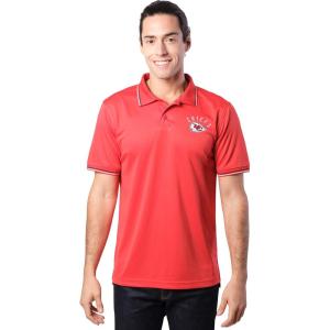 imageUltra Game Mens NFL Official Super Soft Quick Dry Jersey Polo ShirtRed