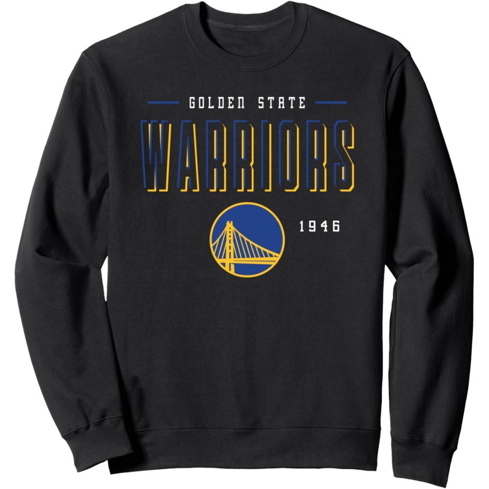 imageNBA Official Golden State Warriors Negative Space SweatshirtBlack