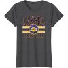 imageLOS ANGELES LAKERS NBA Los Angeles Lakers Courtside Grey Classic Fit Crew Neck TShirtDark Heather Grey
