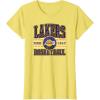 imageLOS ANGELES LAKERS NBA Los Angeles Lakers Courtside Grey Classic Fit Crew Neck TShirtLemon Yellow