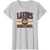 imageLOS ANGELES LAKERS NBA Los Angeles Lakers Courtside Grey Classic Fit Crew Neck TShirtSilver Grey