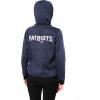 imageUltra Game NFL New England Patriots Womenss Full Zip Fleece Hoodie Letterman Varsity Jacket Sweatshirt Marl Knit Jacket Team Color Large