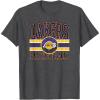 imageLOS ANGELES LAKERS NBA Los Angeles Lakers Courtside Grey Classic Fit Crew Neck TShirtDark Heather Grey