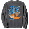 imageNBA Official New York Knicks Barred Player SweatshirtDark Heather Grey