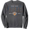 imageNBA Official New York Knicks Negative Space SweatshirtDark Heather Grey