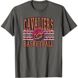 imageCleveland Cavaliers NBA Adult Unisex Grey XSmall Classic Crew Neck Short Sleeve TShirtAsphalt Grey
