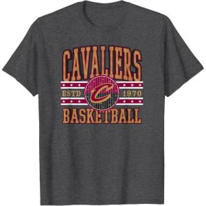 imageCleveland Cavaliers NBA Adult Unisex Grey XSmall Classic Crew Neck Short Sleeve TShirtDark Heather Grey