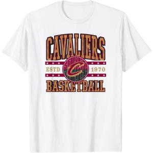 imageCleveland Cavaliers NBA Adult Unisex Grey XSmall Classic Crew Neck Short Sleeve TShirtWhite