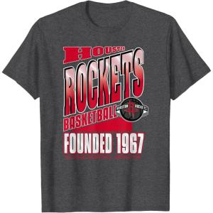 imageHouston Rockets NBA Breakaway TShirt  Mens Black Small Classic Fit Short Sleeve Crew Neck TShirtDark Heather Grey
