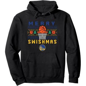 imageNBA Golden State Warriors Merry Swishmas Pullover HoodieBlack