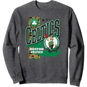 imageNBA Official Boston Celtics Barred Player SweatshirtDark Heather Grey
