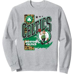 imageNBA Official Boston Celtics Barred Player SweatshirtHeather Grey
