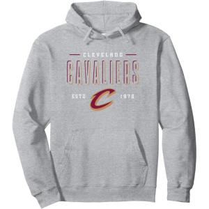 imageNBA Official Cleveland Cavaliers Half Moon Pullover HoodieHeather Grey