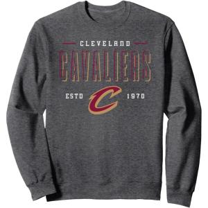 imageNBA Official Cleveland Cavaliers Negative Space SweatshirtDark Heather Grey