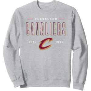 imageNBA Official Cleveland Cavaliers Negative Space SweatshirtHeather Grey