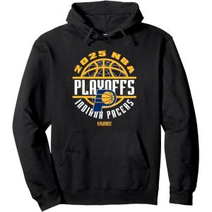 imageNBA Official Indiana Pacers Playoffs 2025 Game Time Pullover HoodieBlack